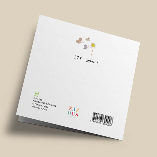 1 2 3  Soleil - Souris sur le champignon, anniversaire