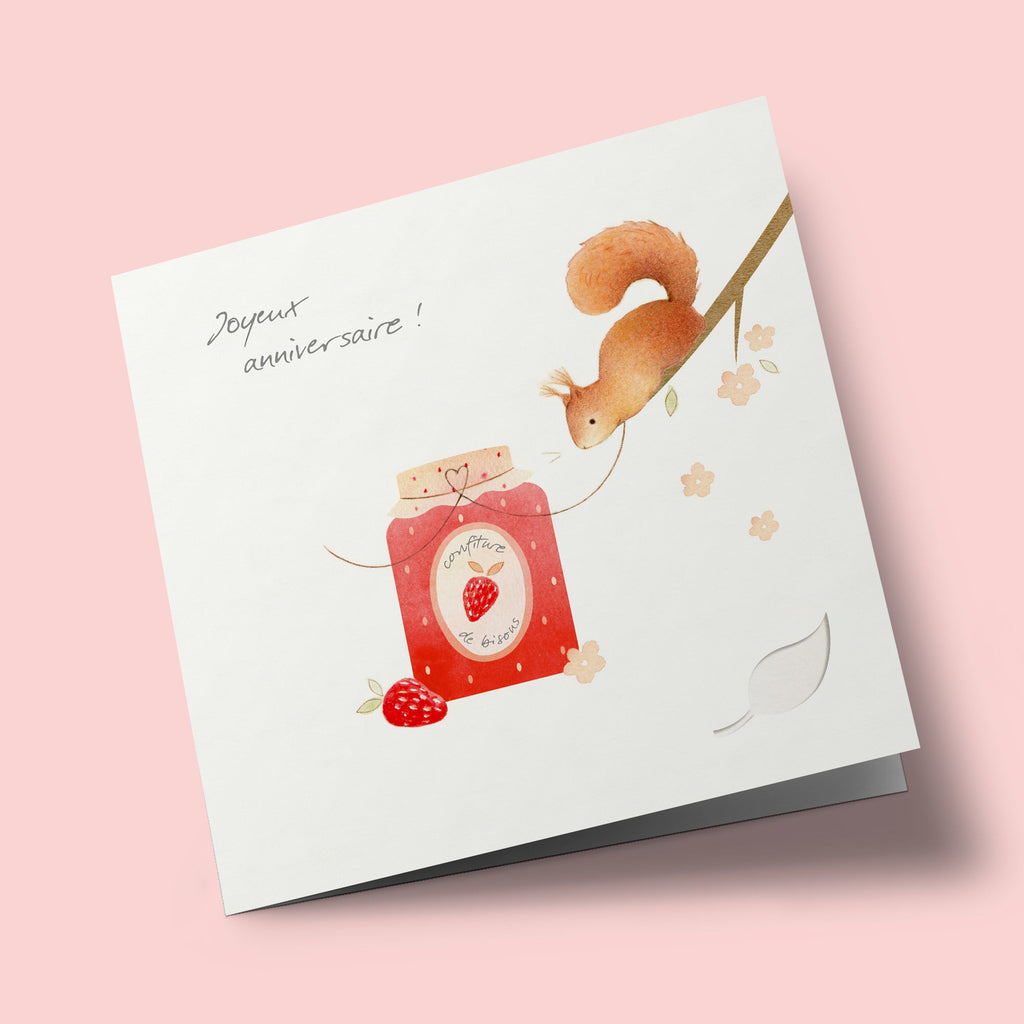 Owl's Nest - "Joyeux anniversaire!" - Ecureuil et confiture de fraise