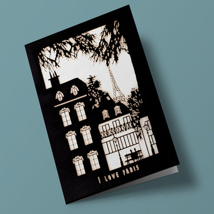Paris Laser-Cut Cards - Facades and Eiffel Tower