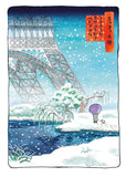 Haïku à la Tour Eiffel enneigée