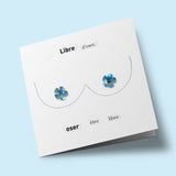 Rosebuds - "Libre d'oser"- embroidered card
