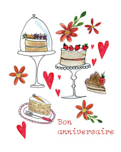 Carte à planter - Gâteaux d'anniversaire