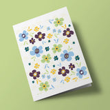 Blue and Green Spring Flowers - Plantable Card