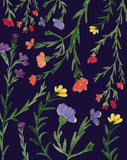Multicoloured Flowers on Dark Blue Background - Plantable Card
