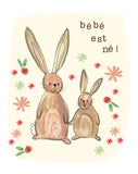 Baby bunny with Mum - Plantable Card