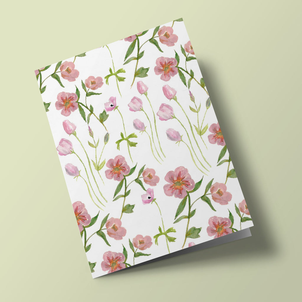 Fleurs rose - carte à planter