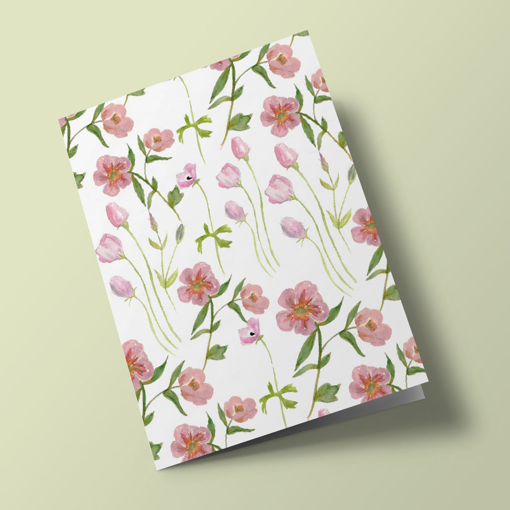 Pink Flowers - Plantable Card