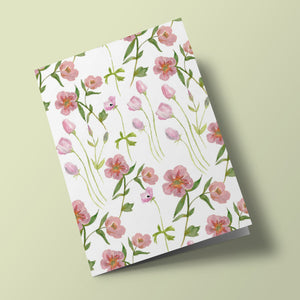 Fleurs rose - carte à planter