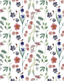 Green Leaves with Blue and Pink Flowers - Plantable Card