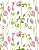 Carte à planter - Fleurs rose avec tiges