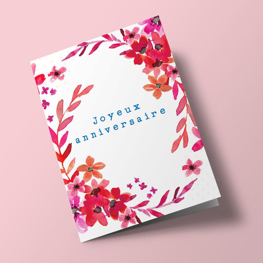 Carte à planter - Anniversaire - Fleurs vives