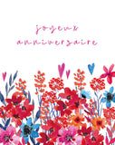 Carte à planter - Anniversaire - Fleurs vives