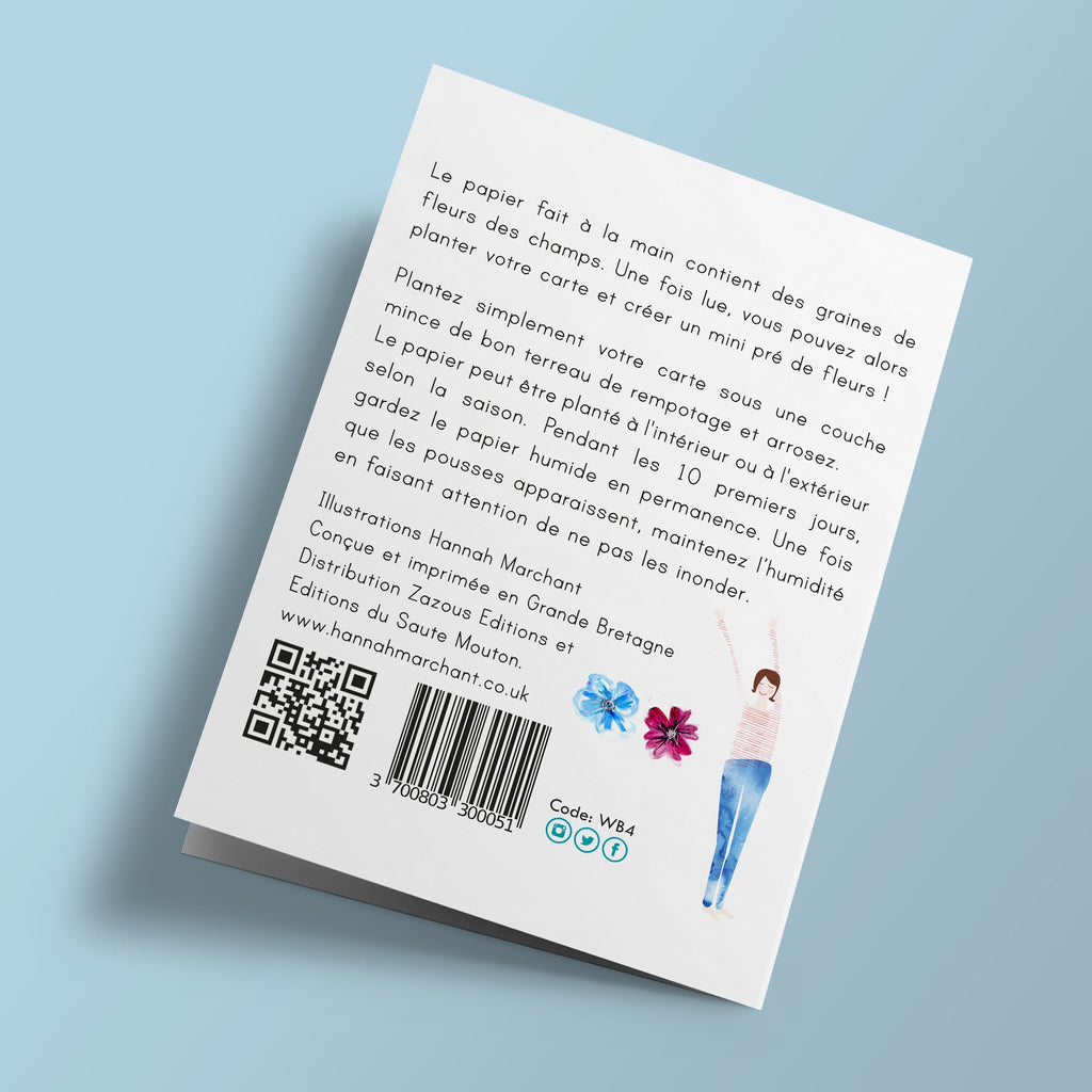 Brightly Coloured Flowers - Plantable Card