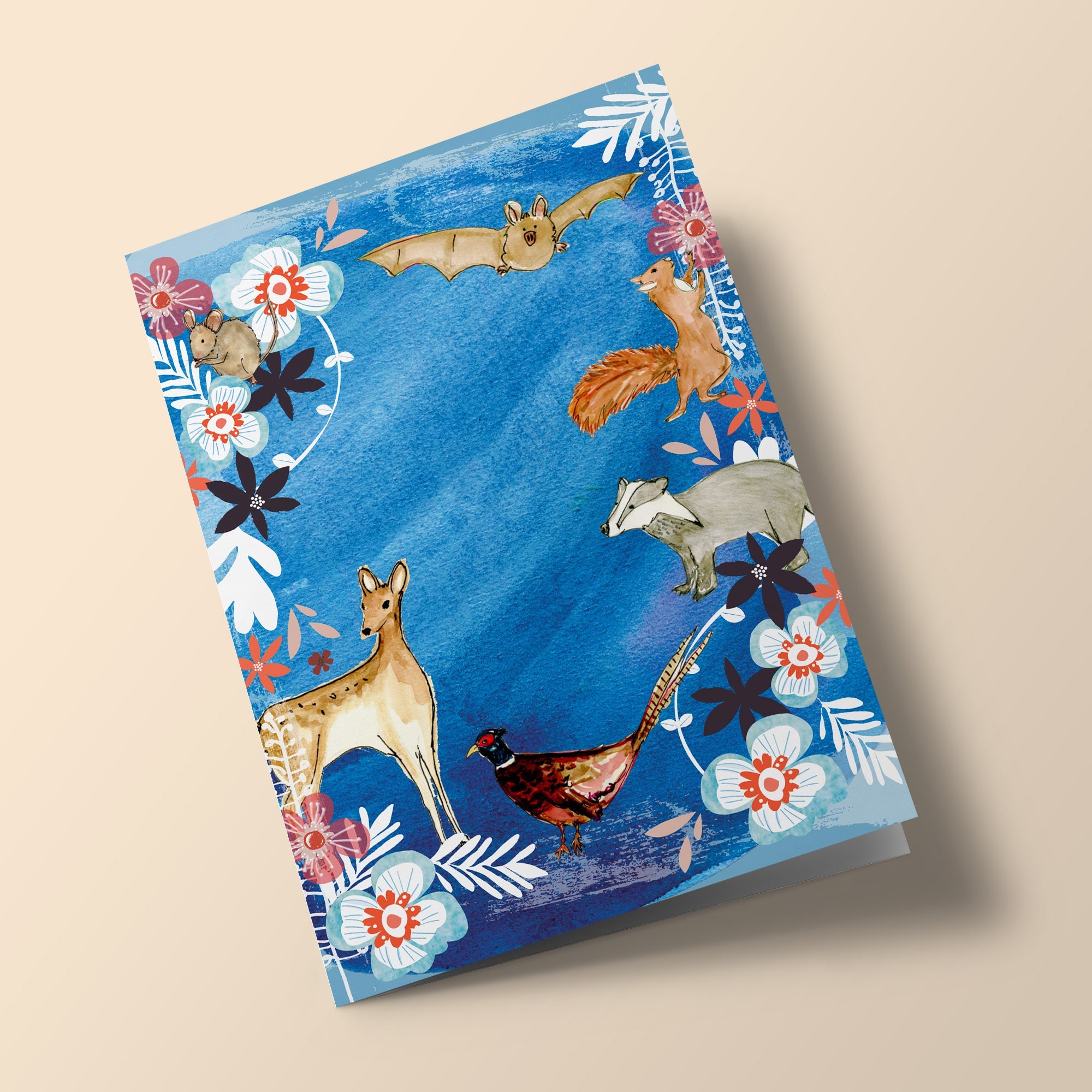 Woodland Animals and Flowers - Plantable Card