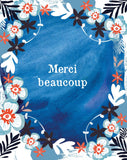Carte à planter - Merci beaucoup - fond bleu foncé