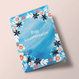 Bon Anniversaire' on Dark Blue Background - Plantable Card