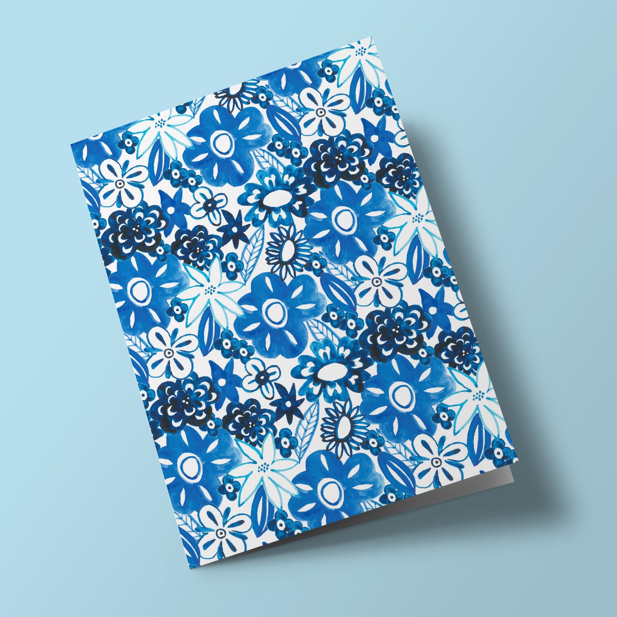 Fleurs bleues - Carte à planter