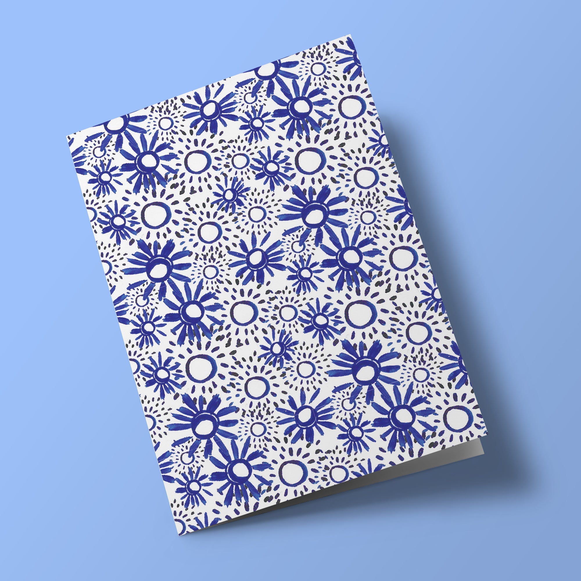 Fleurs bleues - carte à planter