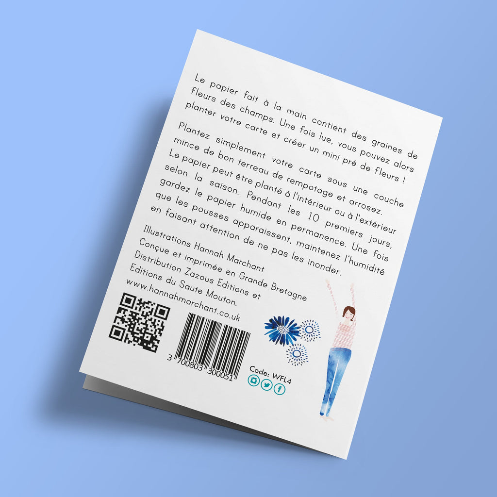 Blue Flowers - Plantable Card