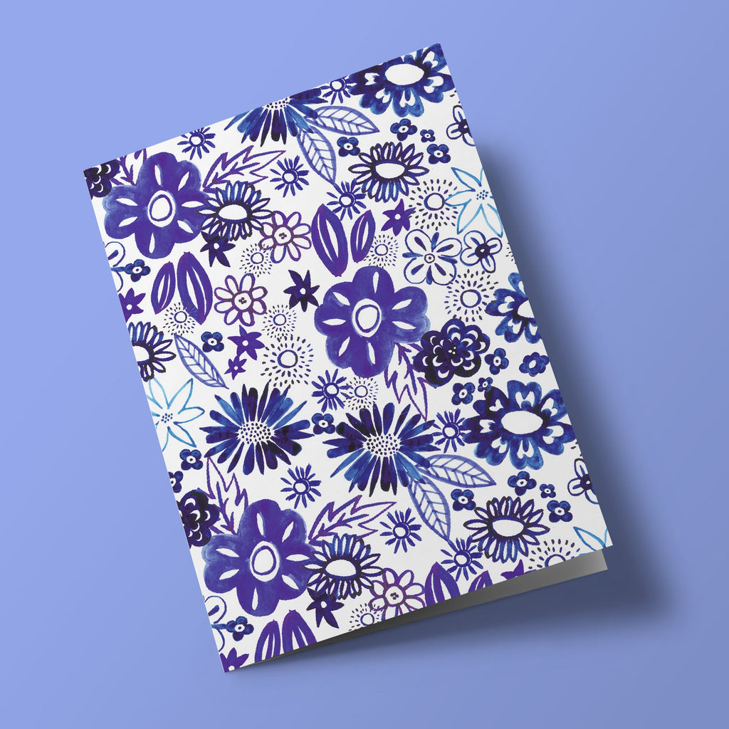 Carte à planter - Fleurs bleues