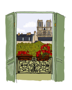 Fenêtre sur Notre Dame - carte à planter