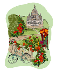 Carte à planter - Sacré-Cœur et vélo