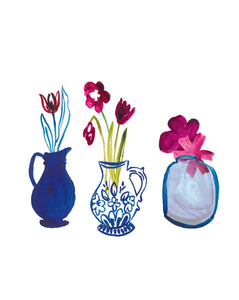 Carte à planter - Tulipes en vases