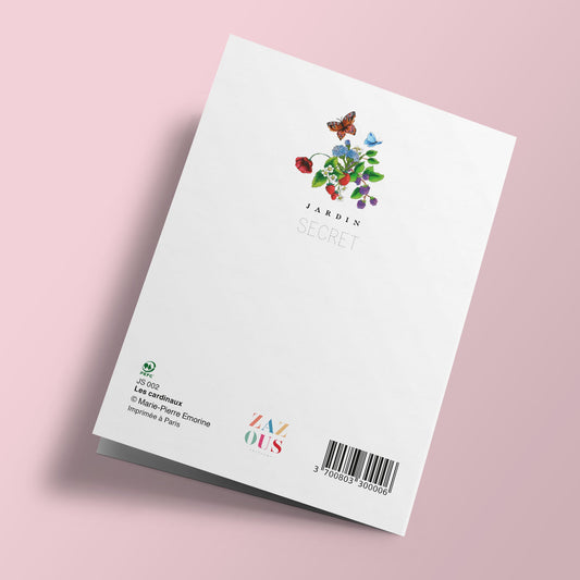 Jardin secret - cardinaux sous une cloche de verre