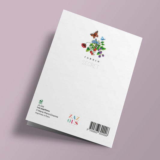 Jardin secret - papillons sous une cloche de verre