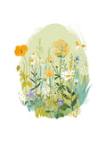 Jardin anglais - Pavots et violettes