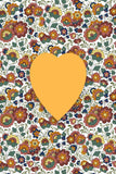 Plantable Heart - Blackground Pattern of Vintage Flowers