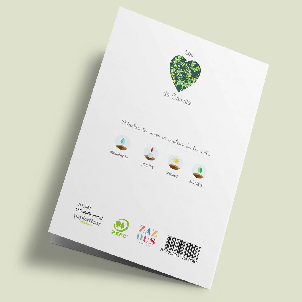 Coeur à planter - motif petits carrés
