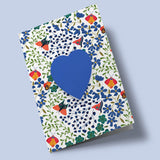 Coeur a planter - fond de papillons et fleurs