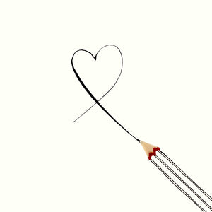 Pencils - Pencil tracing a heart