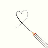 Pencils - Pencil tracing a heart