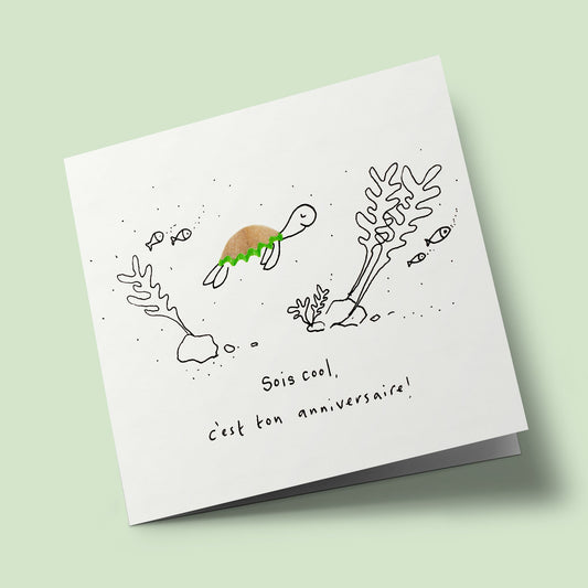 Pencils - 'sois cool, c'est ton anniversaire' tortue