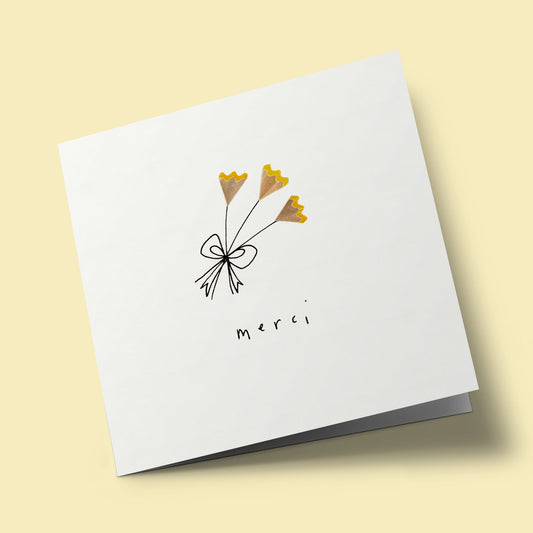 Pencils - 'merci', fleurs