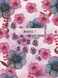 Dites-le avec des fleurs - Merci ! - fleurs bleues et mauves