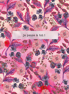 Say it with flowers - Je pense Ã  toi ! - pink and plum flowers