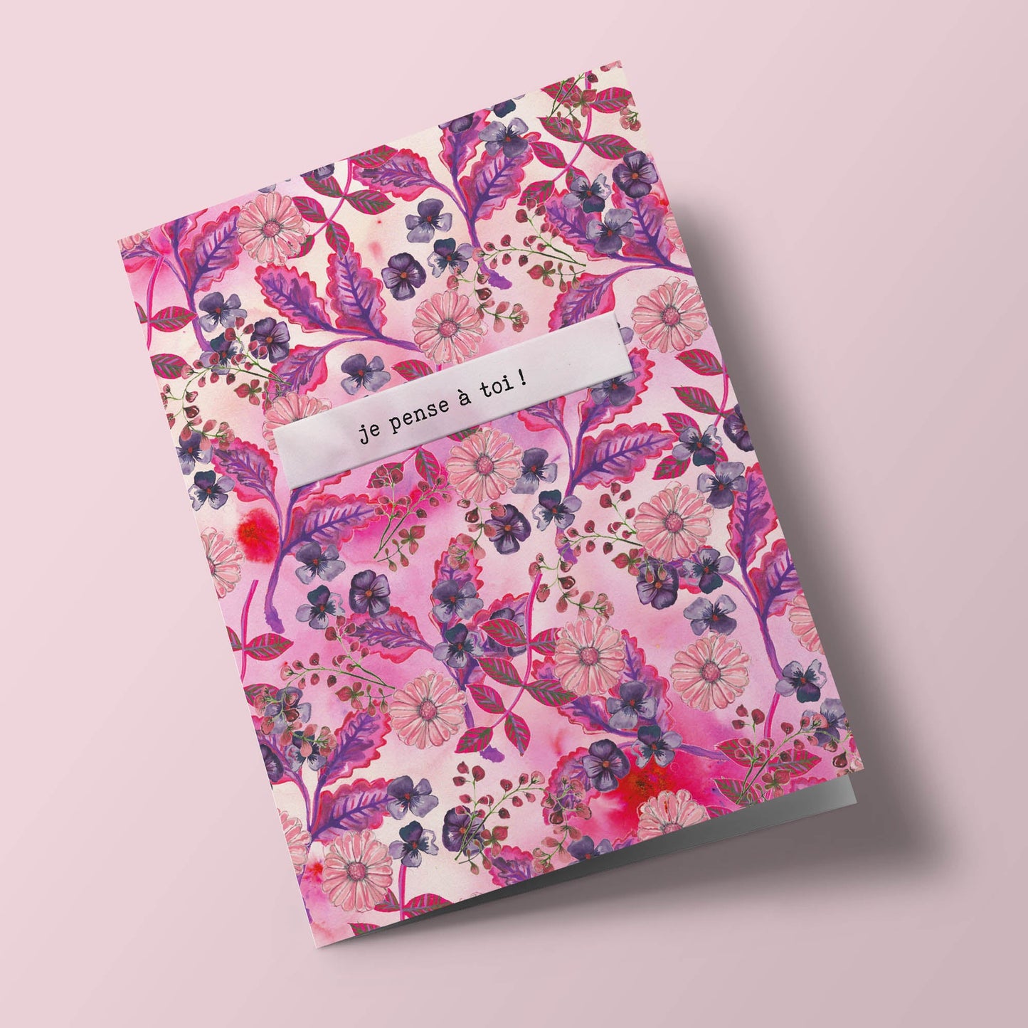 Say it with flowers - Je pense Ã  toi ! - pink and plum flowers