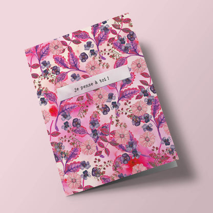 Say it with flowers - Je pense Ã  toi ! - pink and plum flowers
