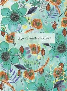 Joyeux anniversaire ! - Turquoise and orange flowers