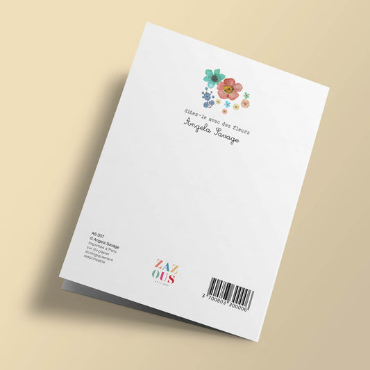 Say it with flowers - Joyeux anniversaire - yellow, brown and plum leaves and flowers