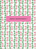 Say it with flowers - Joyeux anniversaire - pink and green daisies