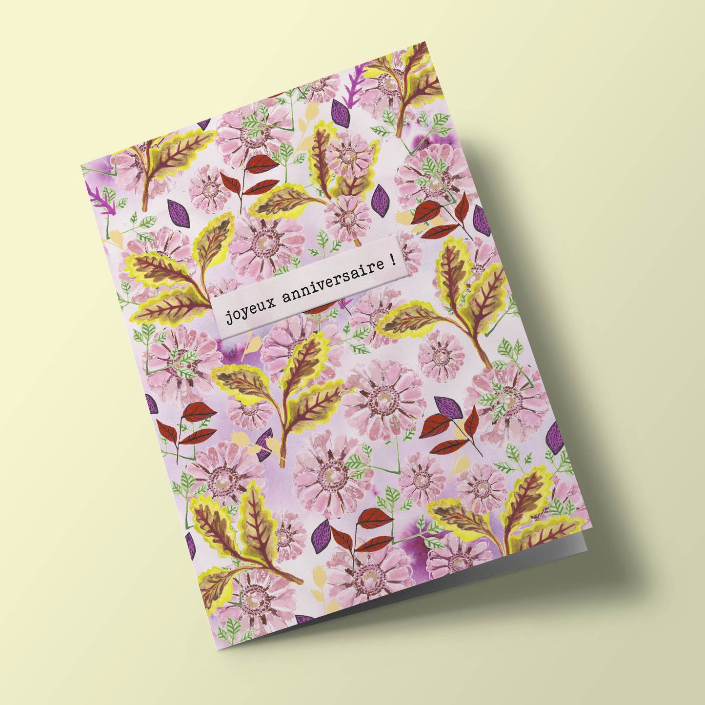 Say it with flowers - Joyeux anniversaire ! - yellow and pink flowers