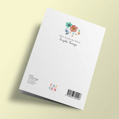 Say it with flowers - Joyeux anniversaire ! - yellow and pink flowers
