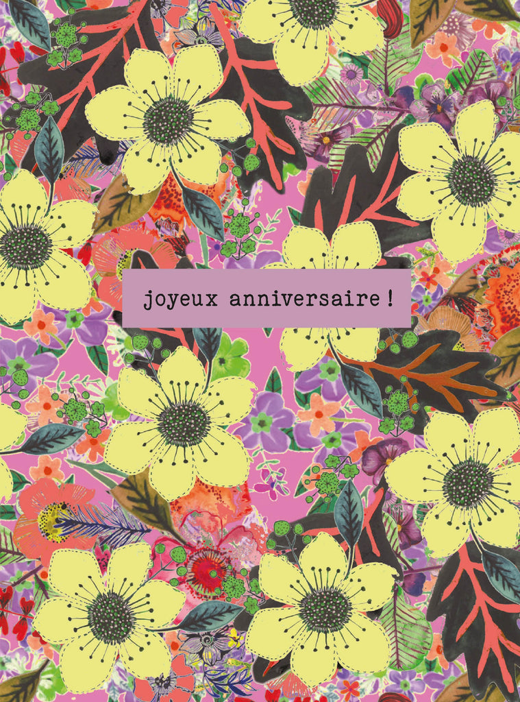 Say it with flowers - Joyeux anniversaire ! - big yellow flowers