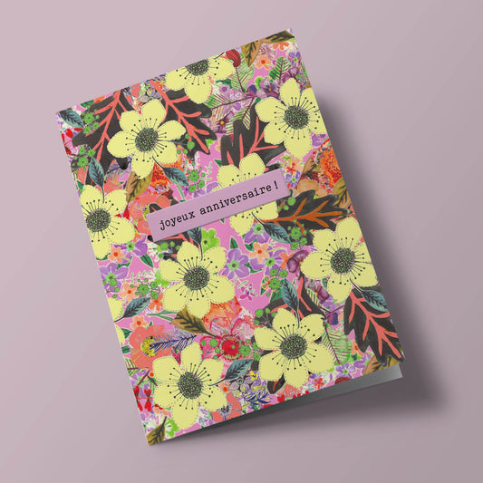 Say it with flowers - Joyeux anniversaire ! - big yellow flowers