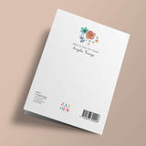 Say it with flowers - Bon anniversaire - young leaves and beige flowers