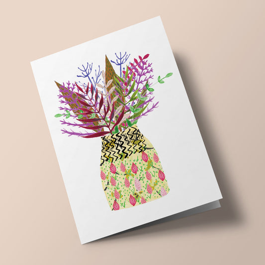 Mary's bouquet - yellow and pink vase